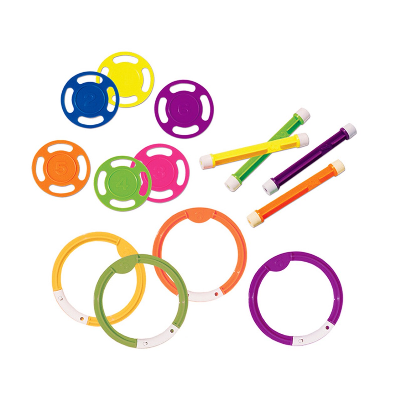 Swim Central 3-in-1 Underwater Swimming Pool Diving Discs, Sticks and Rings Game Set